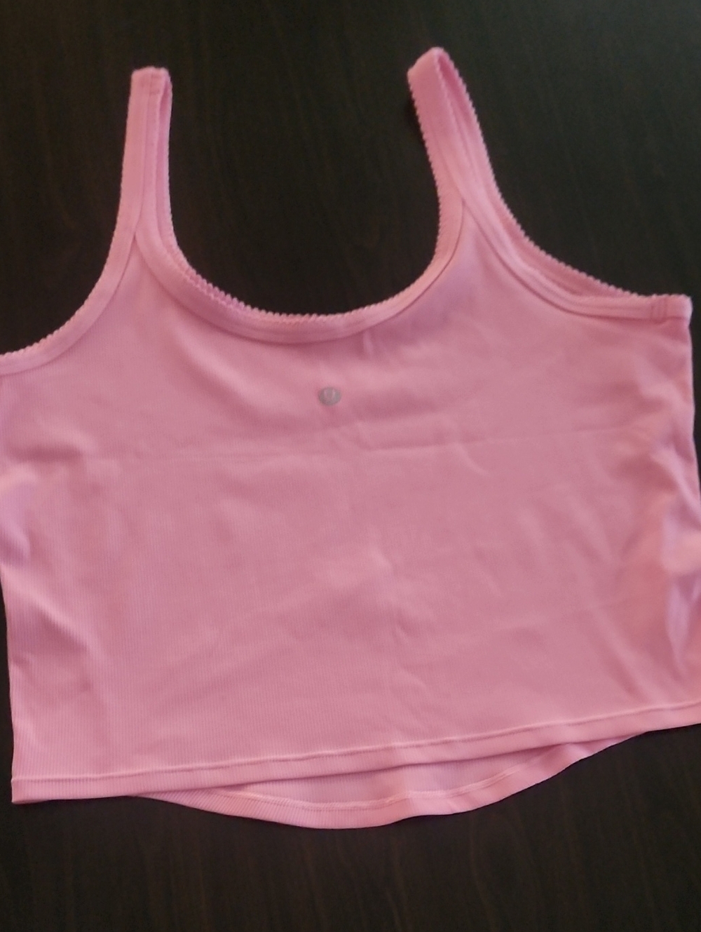 Lululemon Nulu Ribbed Cropped Tank Top Heart Candy Cloud-Valentines - Picture 2 of 9